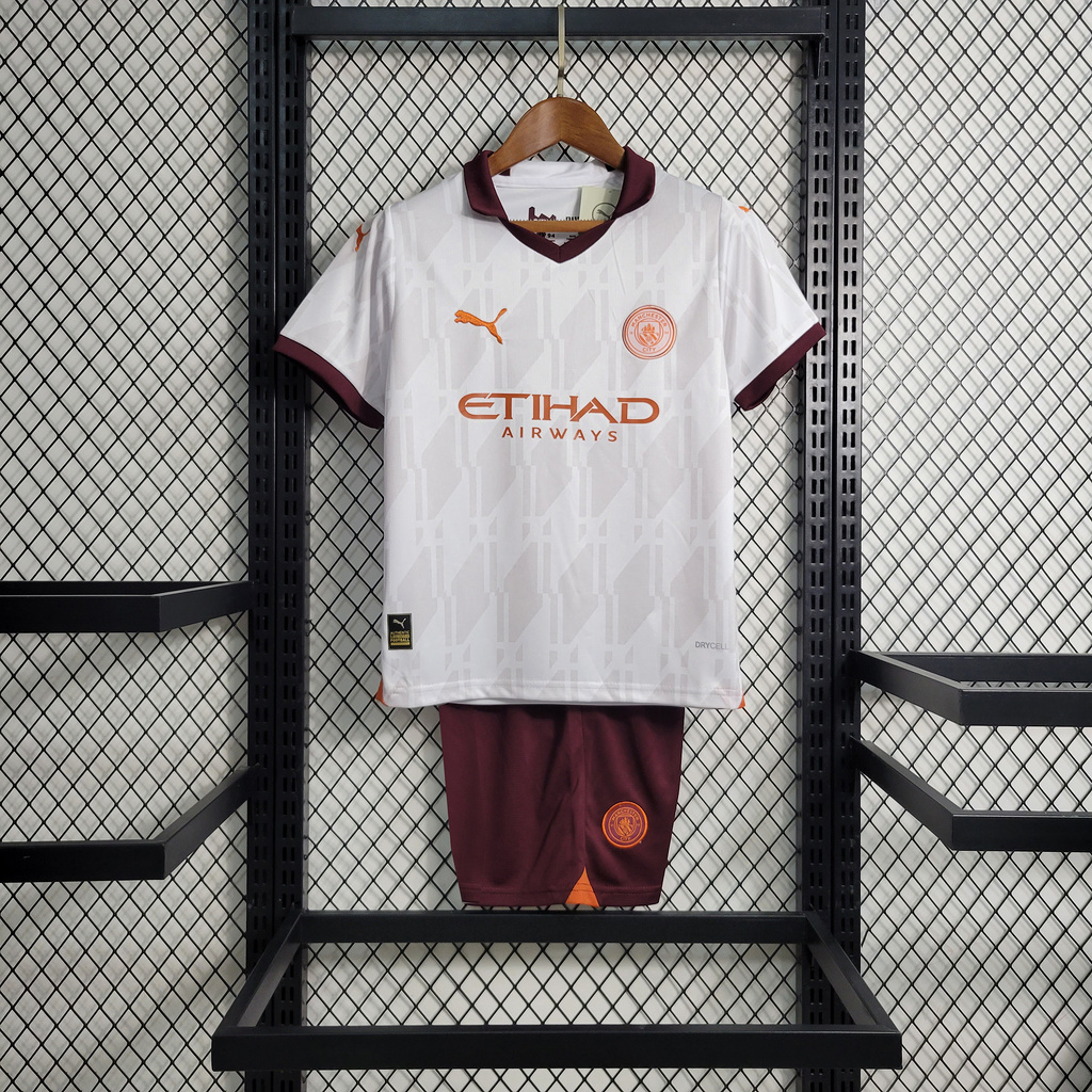 Manchester City 23-24 Away Kids Kit